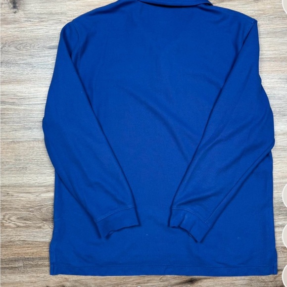 L.L. Bean Royal Blue Long Sleeve Polo - Picture 3 of 6